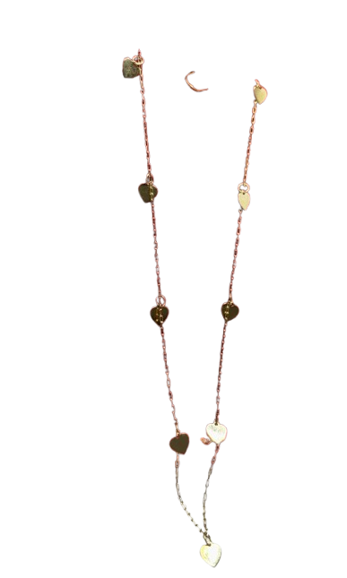 Colar Gargantilha Coração Corrente Choker Ouro 10k Garantia Eterna