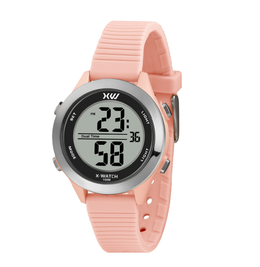 Relógio Feminino X-watch Digital Rosa Adolescente Xfppd088w