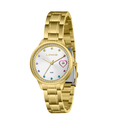 Relógio Lince Feminino Adolescente Pedras Coloridas Lrg4831l38