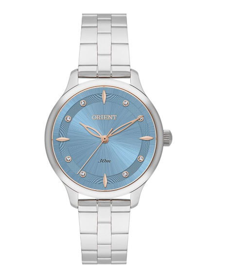 Relogio Feminino Orient Prateado com Strass FBSS0147 A1SX