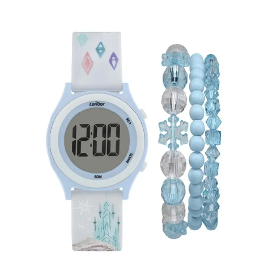 Relógio Feminino Condor Infantil Disney Frozen com Pulseira COBJ3572AC
