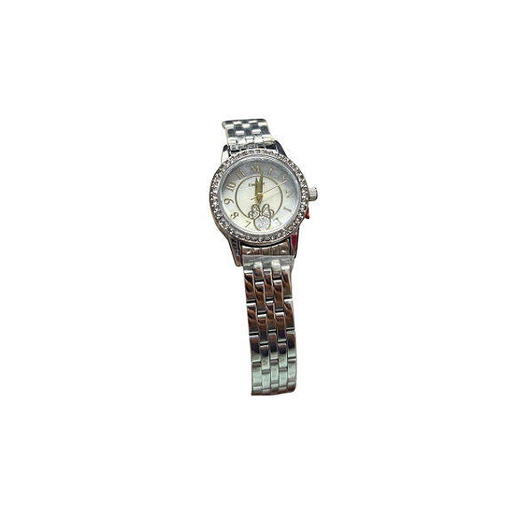 Relogio Condor Minnie Adolescente Prateado Strass CO2036MZM
