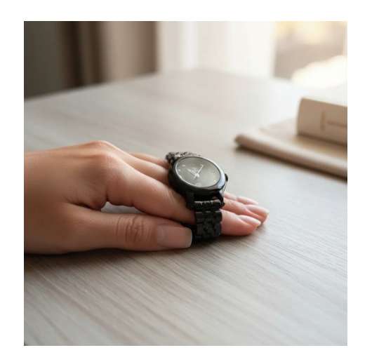 Relogio Feminino Champion Preto Lupa Strass se Movimentam CF26026D