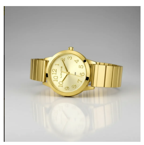 Relogio Lince Dourado com Pulseira Expansível Lrgh266l32
