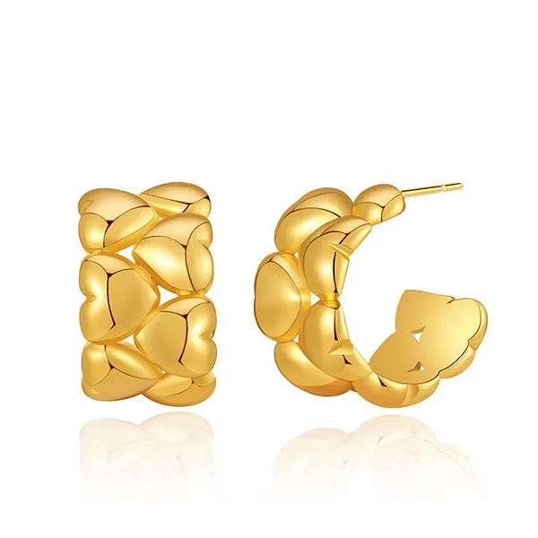 Brinco Bella - Banho de Ouro 18k