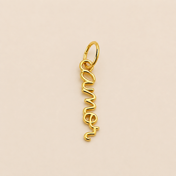 Pingente Amor - Banho de Ouro
