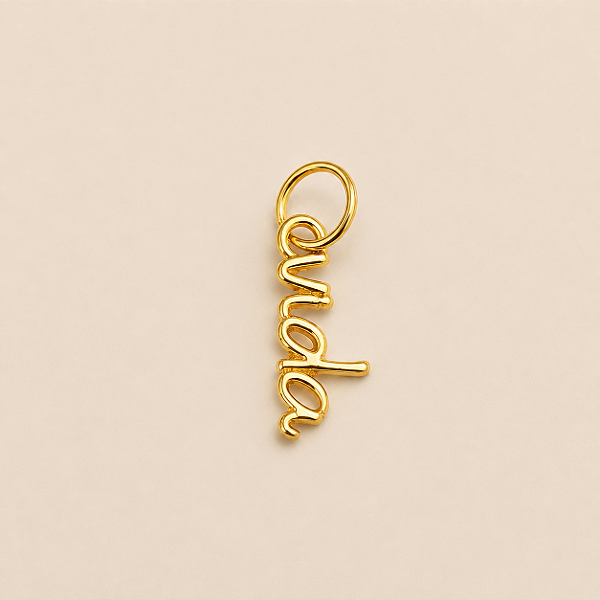 Pingente Vida - Banho de Ouro