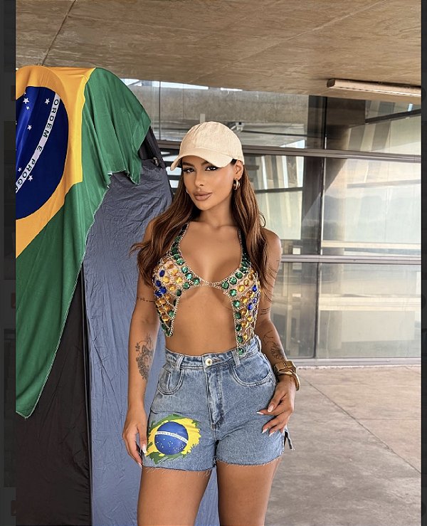 Top brilho Brasil Pedra