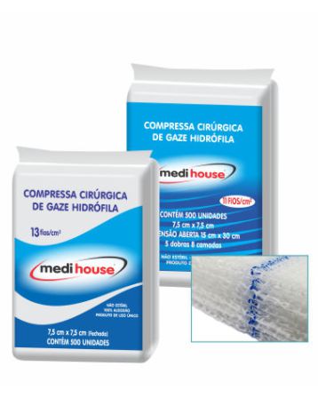 Compressa 10x10 13F c/ 500 - Medi House - Pct.