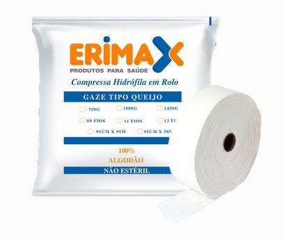 Gaze queijo 500g - Erimax - Rolo.