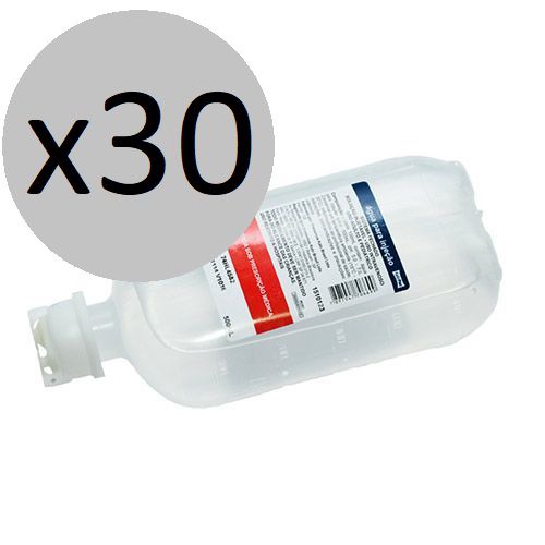 Água para injetáveis 500ml sist. fechado - Fresenius - Caixa c/ 30 fr
