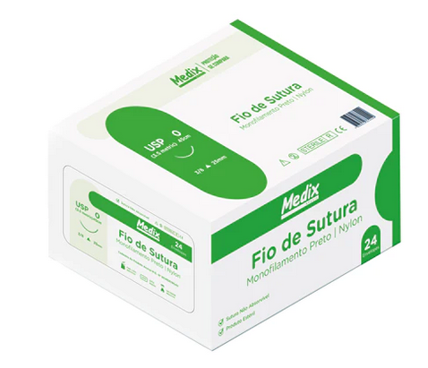 Fio Nylon COM agulha - MEDIX - Caixa c/ 24 unid.