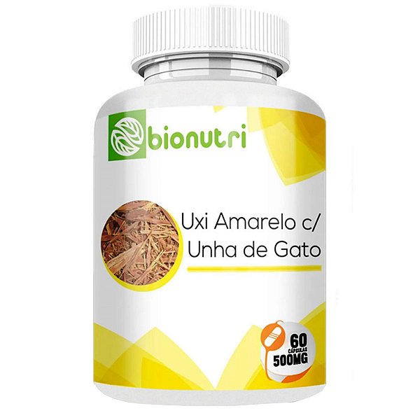 Uxi Amarelo com Unha de Gato 60 Cápsulas 500 Mg - Bionutri
