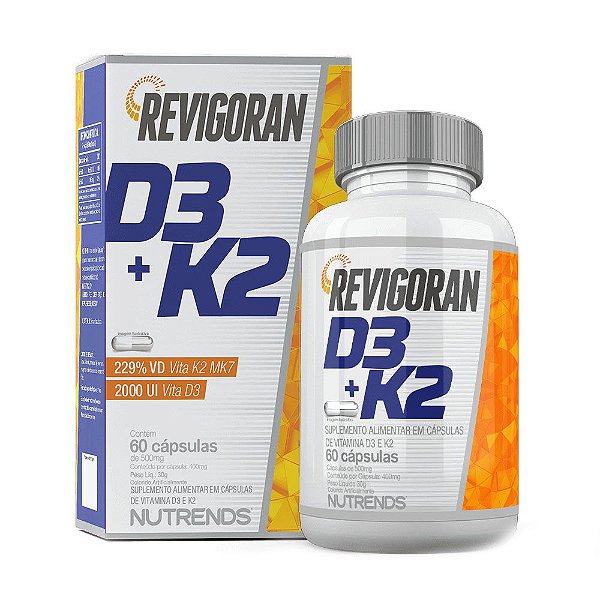Revigoran D3 + K2 400Mg 60 Caps - Nutrends