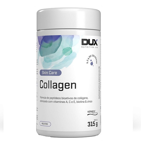 Colageno Verisol Hidrolisado 9,3g Collagen Biotina Neutro Pote 315g - Dux Nutrition