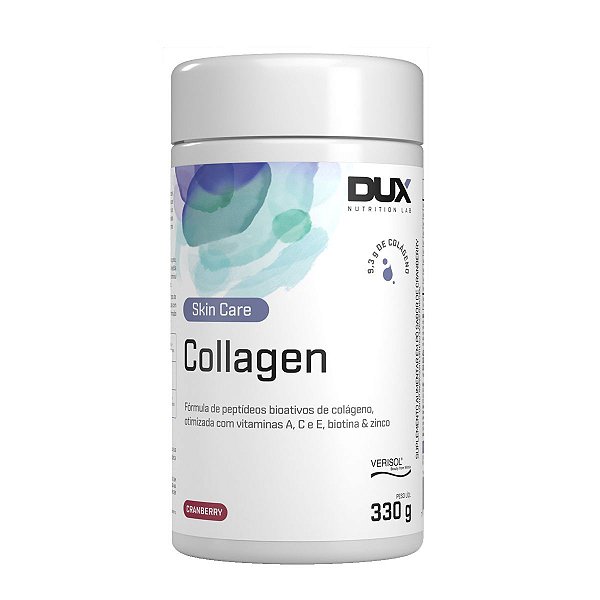 Colageno Verisol Hidrolisado 9,3g Collagen Biotina Cranberry Pote 330g - Dux Nutrition