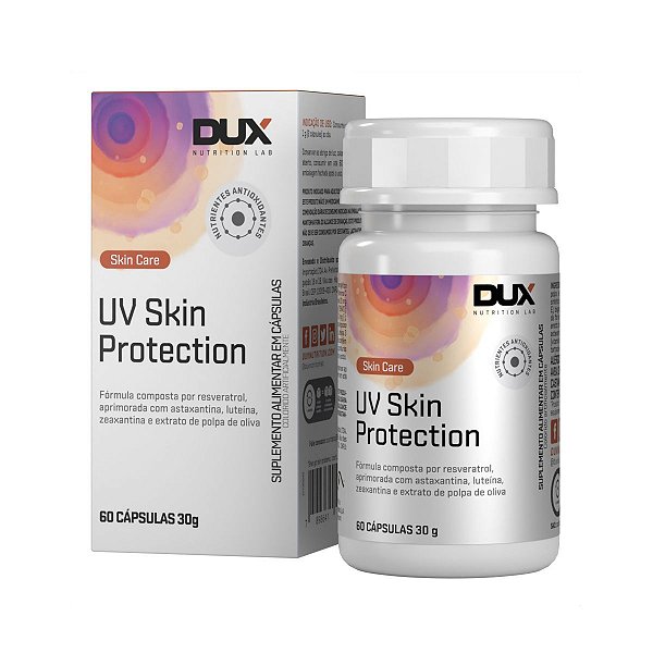 Multivitaminico UV Skin Protection Proteção UV Manutenção da Pele 60 cápsulas - Dux Nutrition