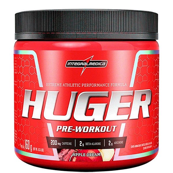 Pré Treino Huger Pre-workout Vasodilatador Apple Dream 160g - Integralmédica