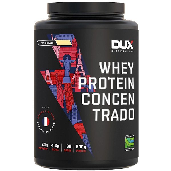 Whey Protein Concentrado 100% Proteina Creme Brulee 900g - Dux Nutrition