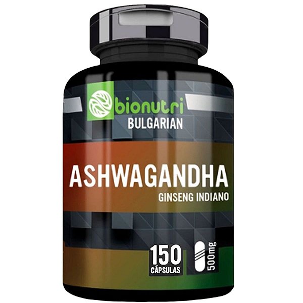Ginseng Indiano Ashwagandha Importado 150 Caps 500 Mg - Bionutri