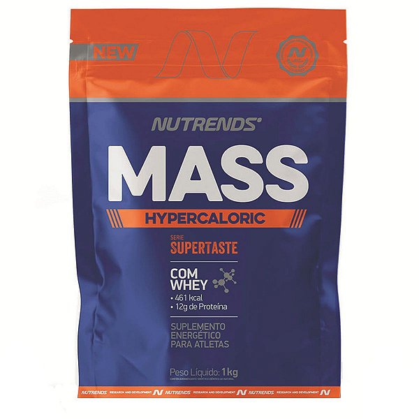 Hipercalórico Whey Isolado Hidrolisado Concentrado Mass Supertaste Morango 1kg - Nutrends