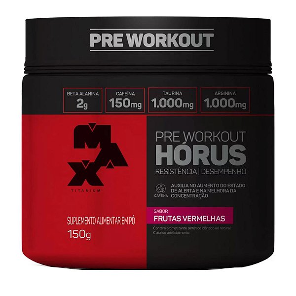 Pre Treino Horus 150g Frutas Vermelhas - Max Titanium