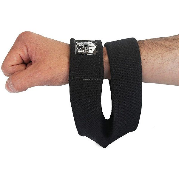 Strap 8 Fita Luva em Algodão Preto - Pro Trainer
