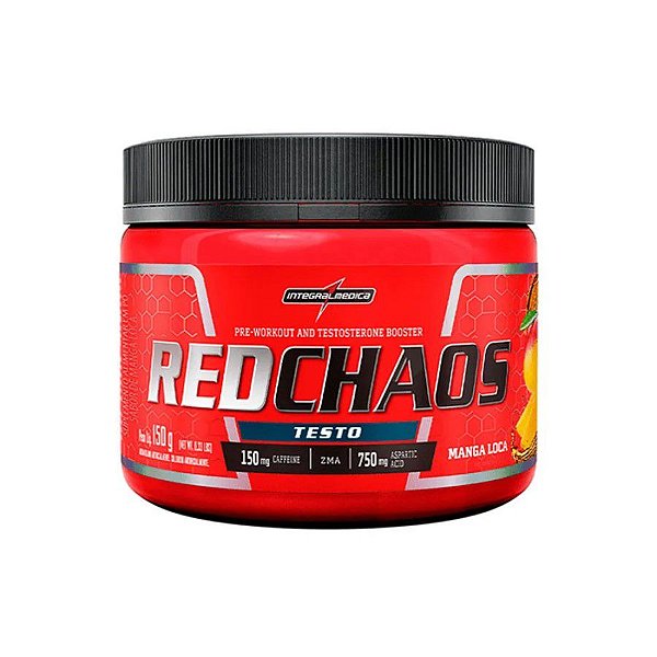 Pre Treino Red Chaos Testo 150g Manga Loca - Integralmédica