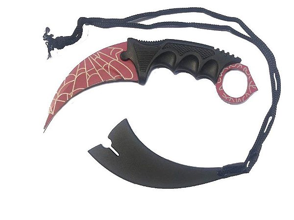 Faca Karambit Cs Go - Afiada- Vermelha Spider