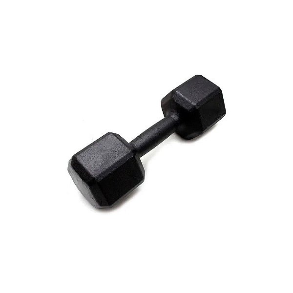 Halter 4kg Sextavado Pintado - Preto