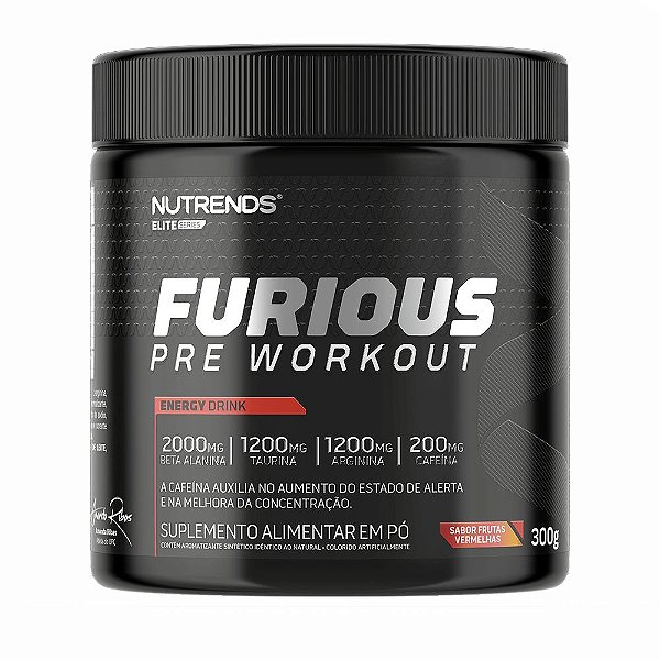 Pre Treino Furious Pre Workout Frutas Vermelhas 300g - Nutrends