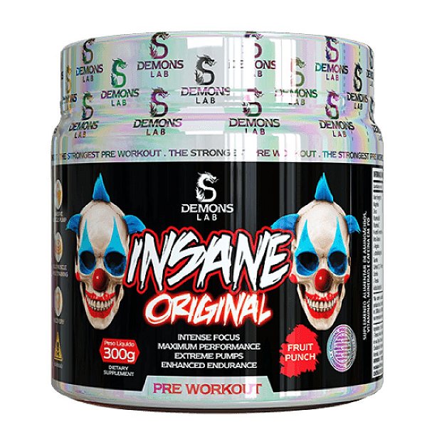 Pre Treino Insane Original Fruit Punch 300g - Demons Lab