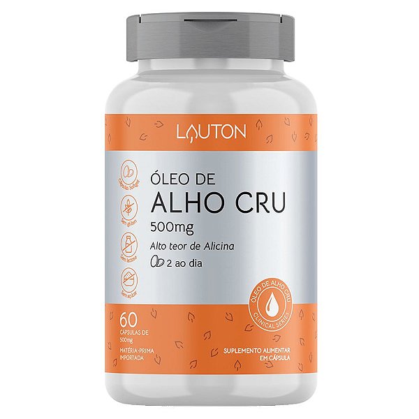 Óleo de Alho Cru 500mg 60 Caps - Lauton
