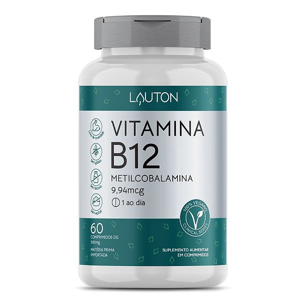 Vitamina B12 Metilcobalamina 9,94mcg 60 Comprimidos - Lauton
