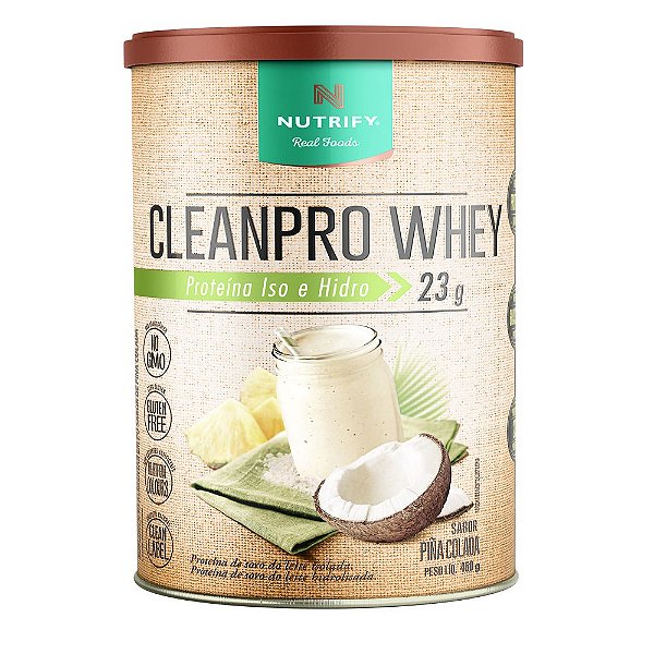 CleanPro Whey Isolado Hidrolisado Pinã Colada 450g - Nutrify