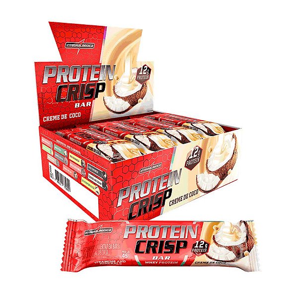 Barra Proteina Crisp Creme de Coco 12un 45g - Integralmedica