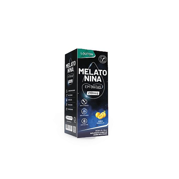 Melatonina Gotas 210mcg Alta Absorção Maracuja 30ml - Lauton