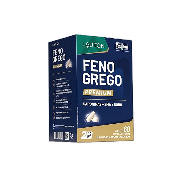 Feno Grego Premium Boro Zma e Saponinas 60 Caps - Lauton