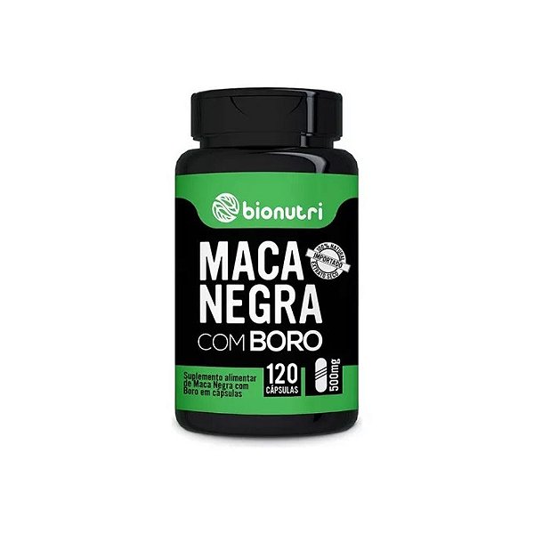 Maca Negra Boro Zinco Vitamina B6 e D 120 Caps - Bionutri