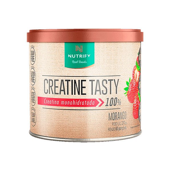 Creatina Tasty Monohidratada Morango Zero 210g - Nutrify