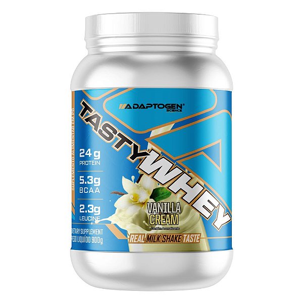 Tasty Whey Isolado Hidrolisado Creme Baunilha 900g Adaptogen