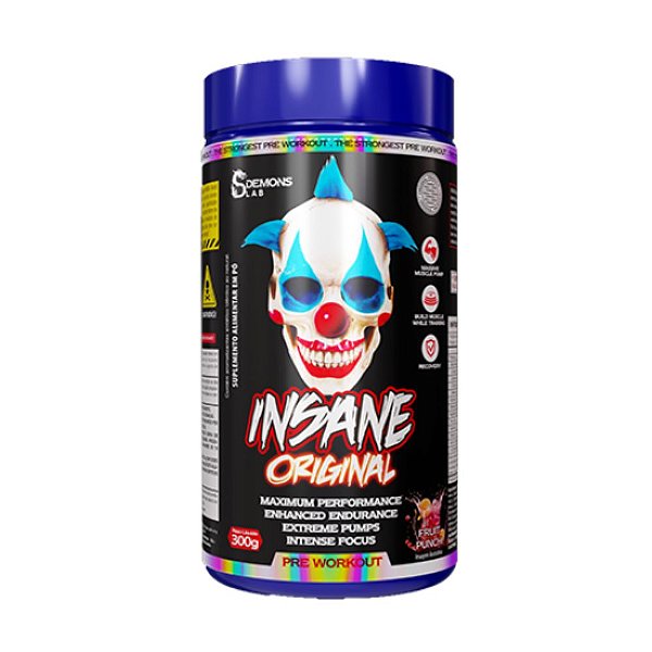 Pré Treino Insane Original Fruit Punch 300g - Demons Lab