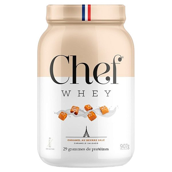 Whey Zero Lactose 29g Proteina Caramelo 907g - Chef Whey