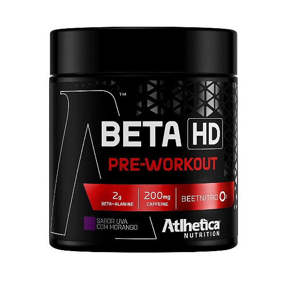 Pre Treino Beta HD Beta Alanina Uva Morango 240g - Atlhetica