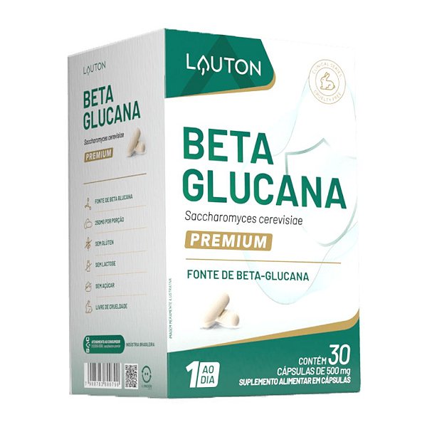 Beta Glucana Levedura Premium 30 Caps 250 Mg - Lauton
