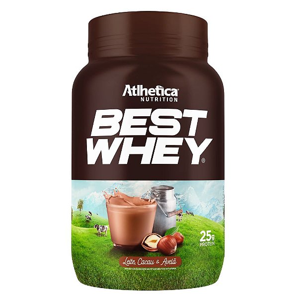 Best Whey Isolado Hidrolisado Cacau Avela 900g - Atlhetica