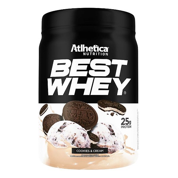 Best Whey Isolado Hidrolisado Cookies Cream 450g - Atlhetica