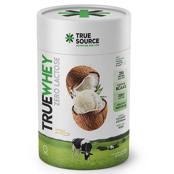 True Whey Concentrado Sem Lactose Coconut 900g - True Source