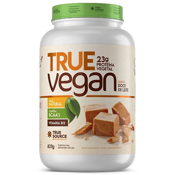 True Vegan Proteina Vegetal Doce de Leite 837g - True Source