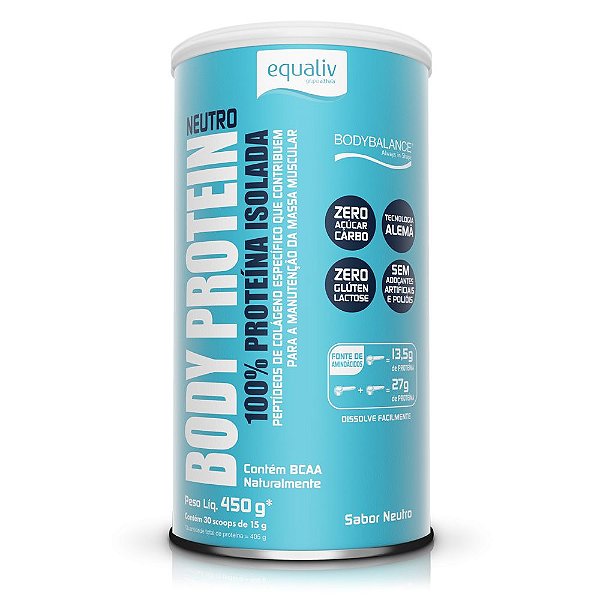 Body Protein Isolado Neutro 450g - Equaliv